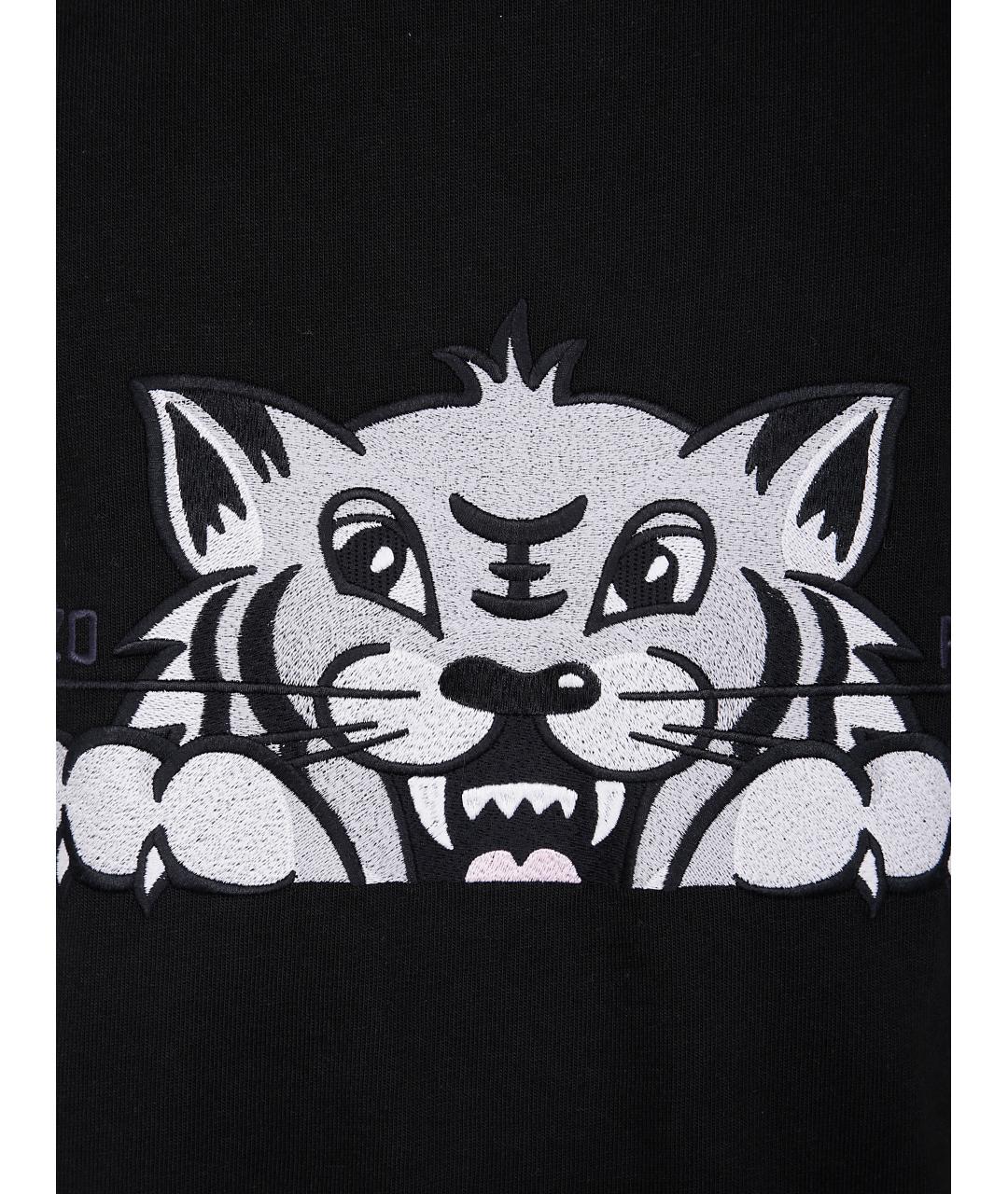 KENZO Черная хлопковая футболка, фото 3