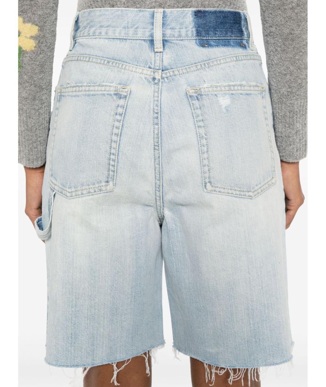 GOLDEN GOOSE DELUXE BRAND Голубые деним шорты, фото 5