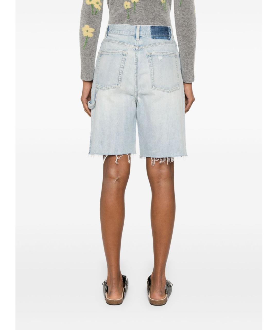 GOLDEN GOOSE DELUXE BRAND Голубые деним шорты, фото 4