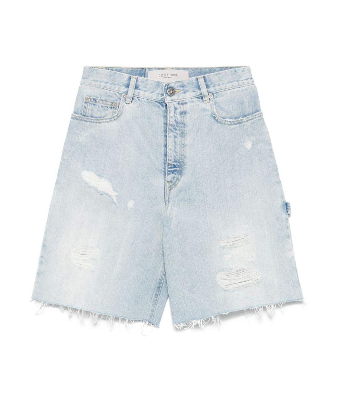 GOLDEN GOOSE DELUXE BRAND Голубые деним шорты, фото 1