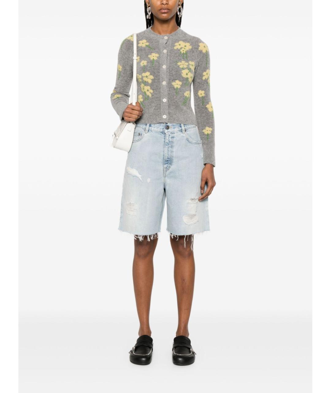 GOLDEN GOOSE DELUXE BRAND Голубые деним шорты, фото 3