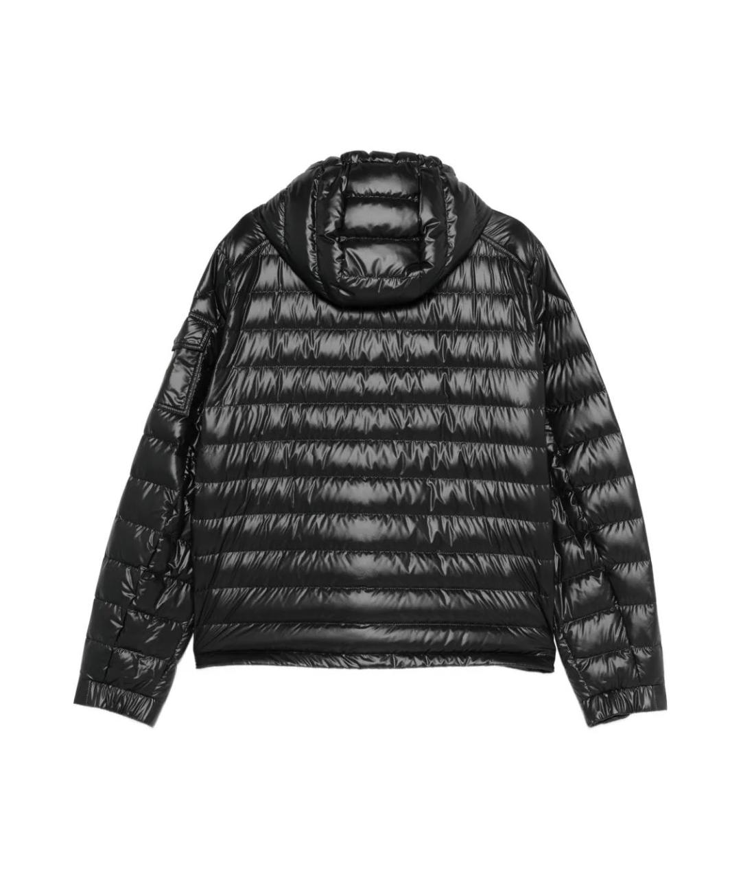 MONCLER Черный полиэстеровый пуховик, фото 2