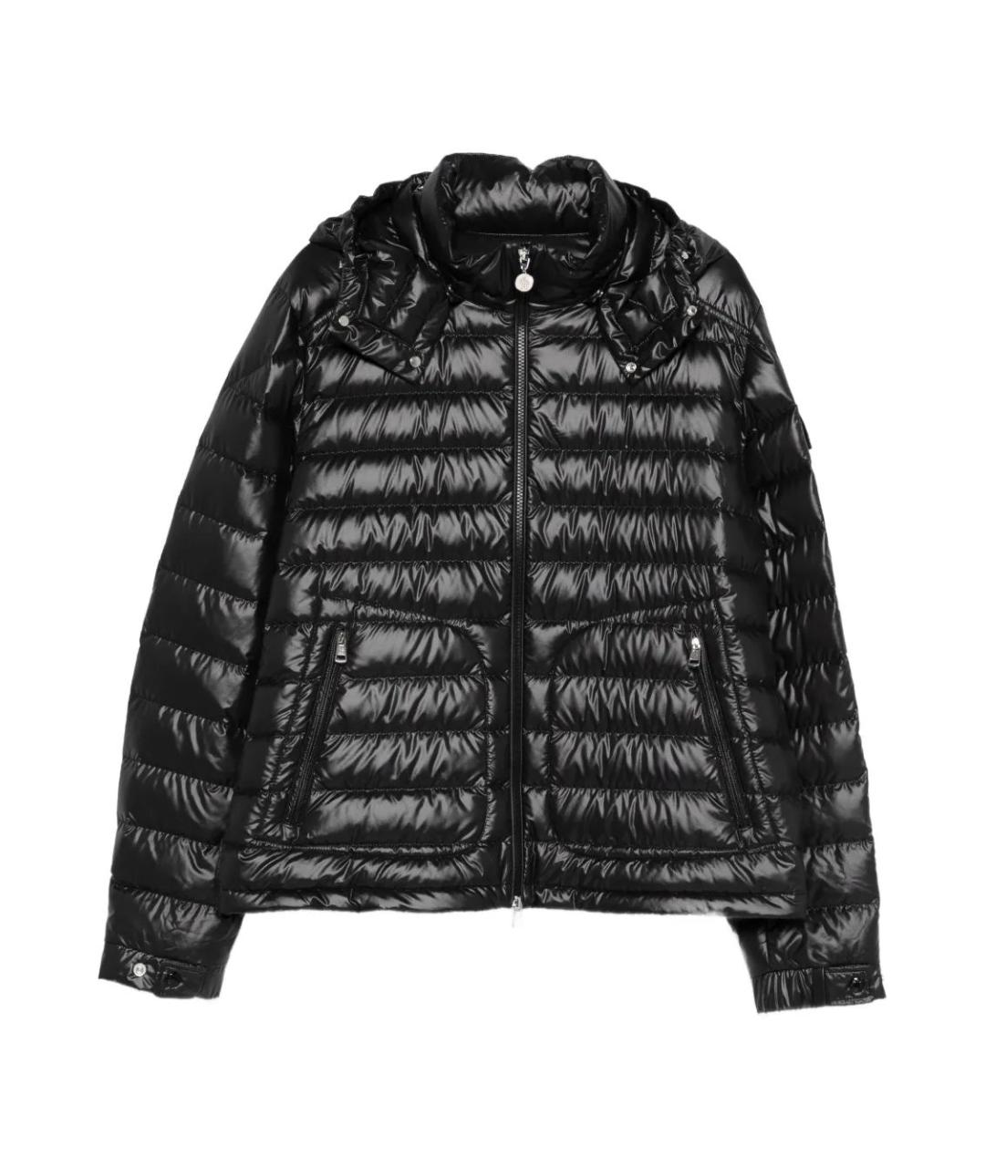 MONCLER Черный полиэстеровый пуховик, фото 1