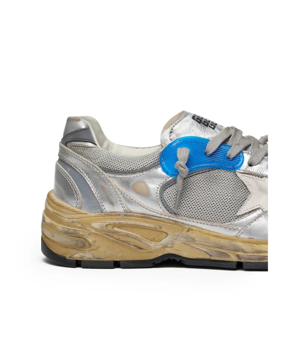 GOLDEN GOOSE DELUXE BRAND Серебряные синтетические кроссовки, фото 5