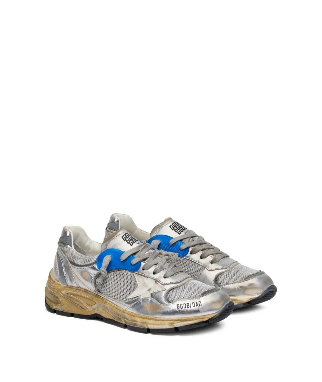 GOLDEN GOOSE DELUXE BRAND Серебряные синтетические кроссовки, фото 2