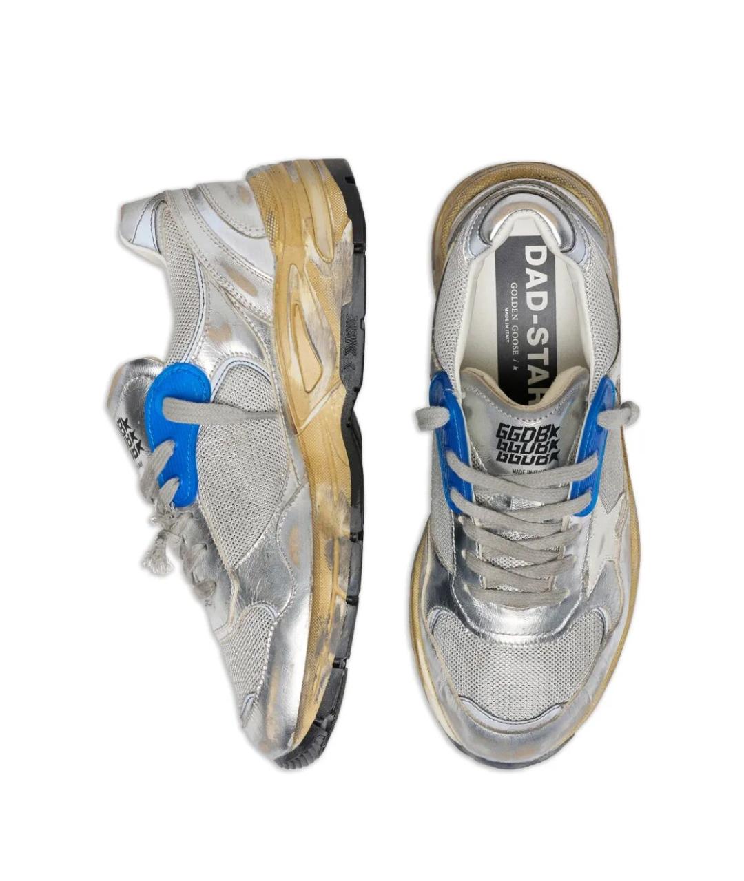 GOLDEN GOOSE DELUXE BRAND Серебряные синтетические кроссовки, фото 3