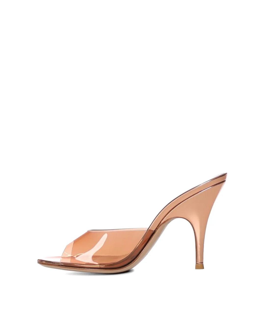 GIANVITO ROSSI Золотые мюли, фото 3