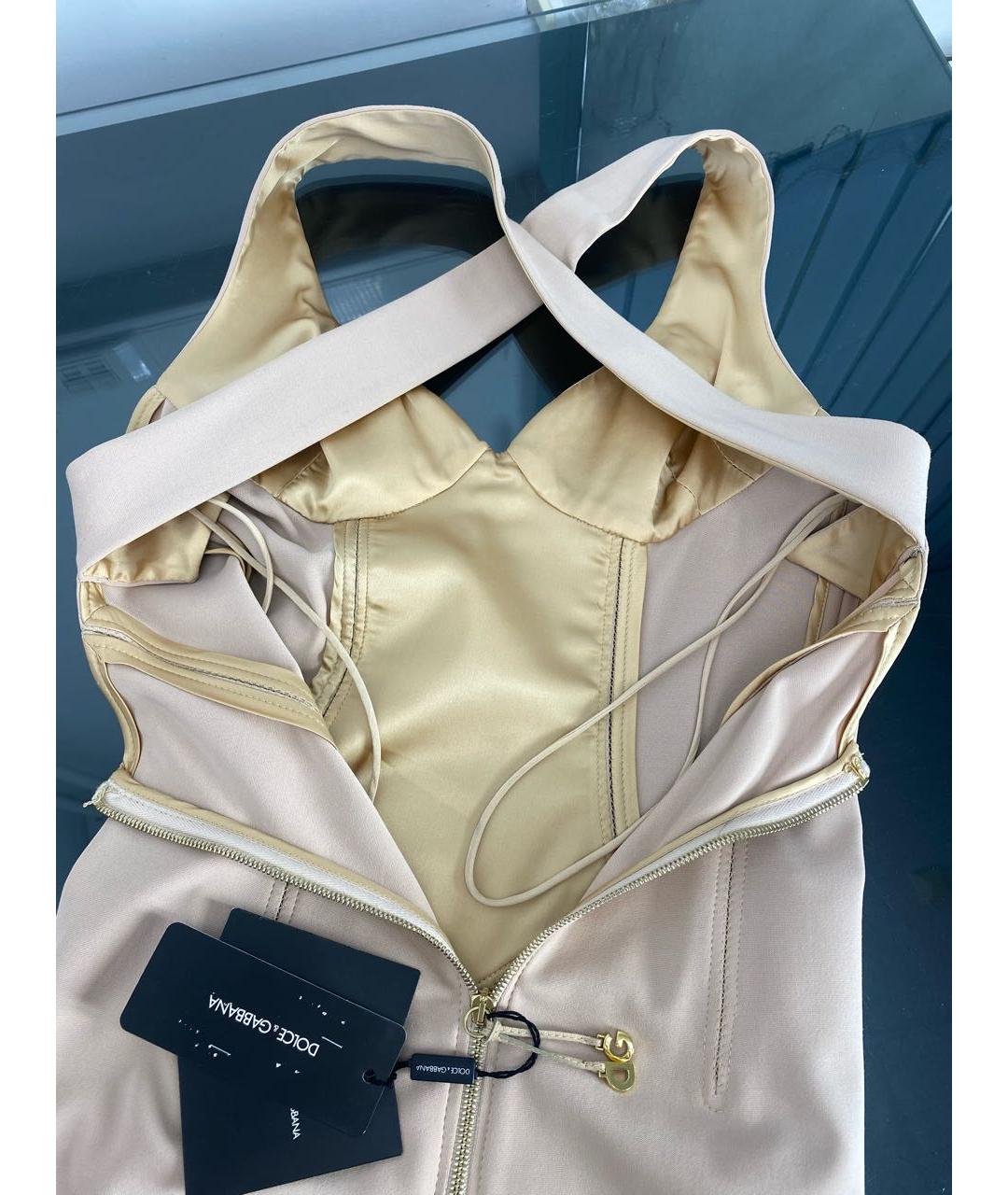 DOLCE&GABBANA Розовое вискозное коктейльное платье, фото 4