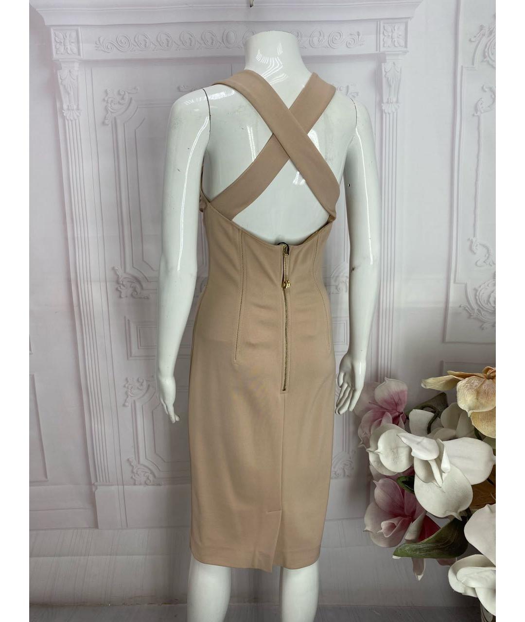 DOLCE&GABBANA Розовое вискозное коктейльное платье, фото 3