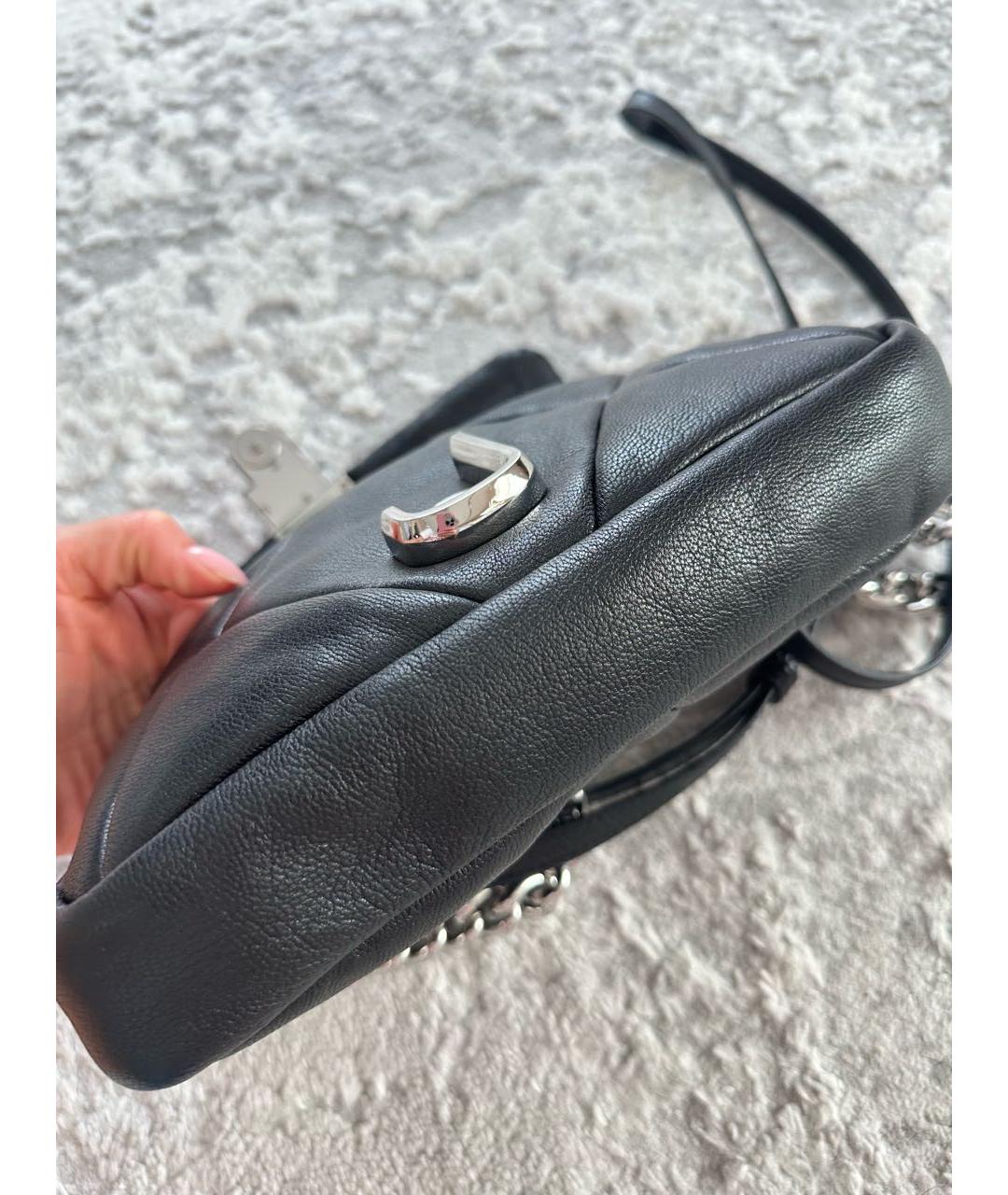 MARC BY MARC JACOBS Черная кожаная сумка с короткими ручками, фото 3