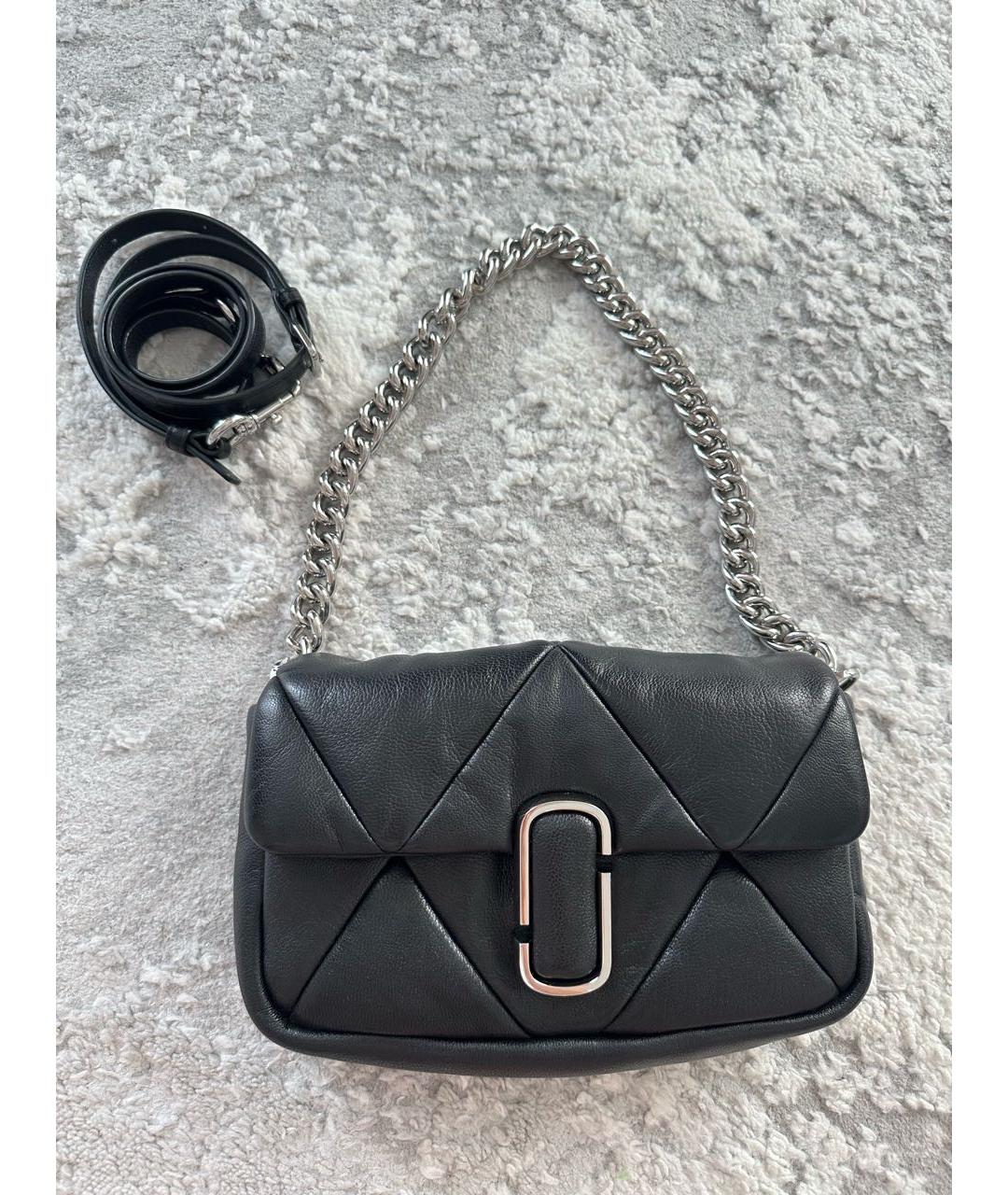 MARC BY MARC JACOBS Черная кожаная сумка с короткими ручками, фото 2