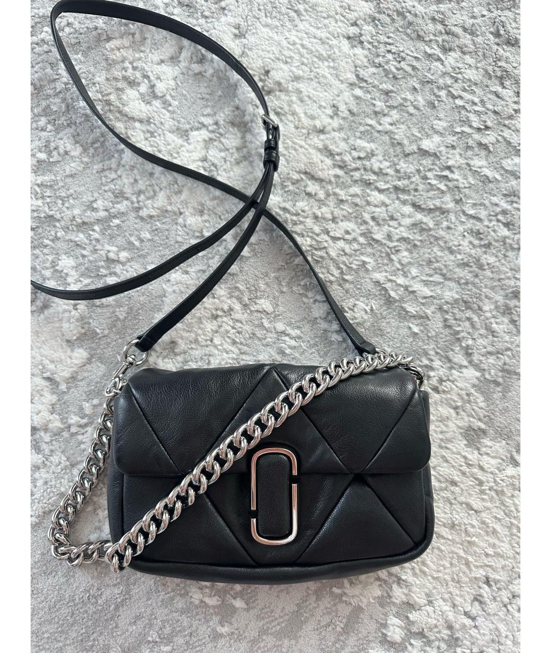 MARC BY MARC JACOBS Черная кожаная сумка с короткими ручками, фото 7