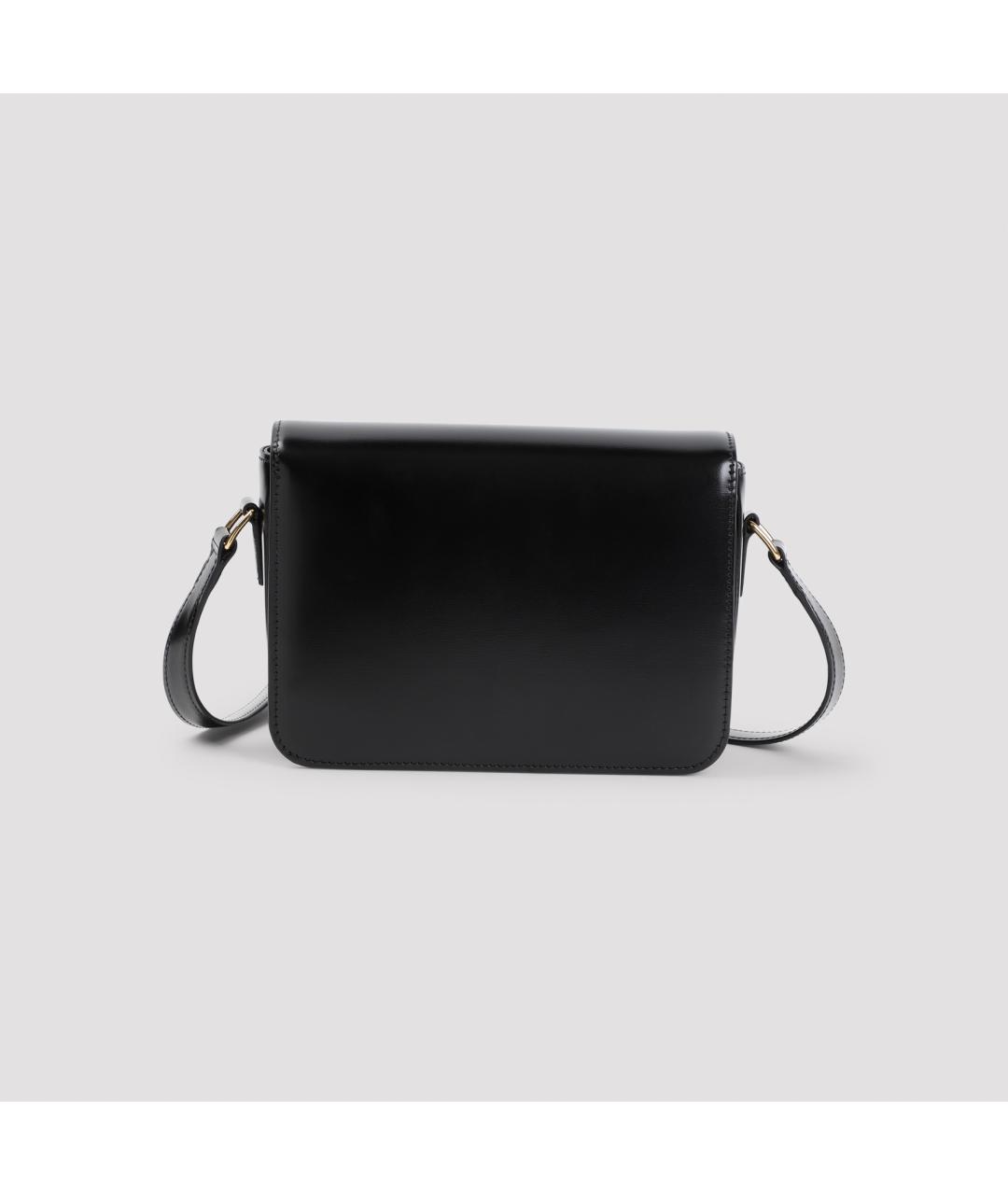 CELINE Черная кожаная сумка через плечо, фото 3