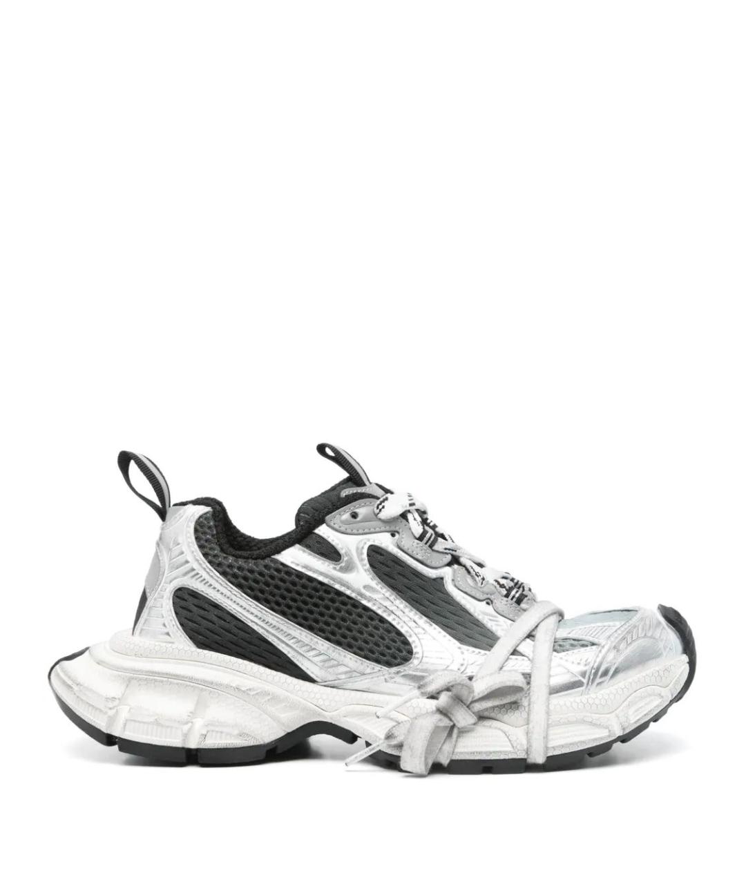 BALENCIAGA Серебряные синтетические кроссовки, фото 1