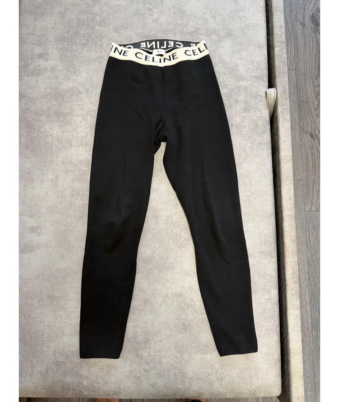 CELINE Черные леггинсы и велосипедки, фото 8
