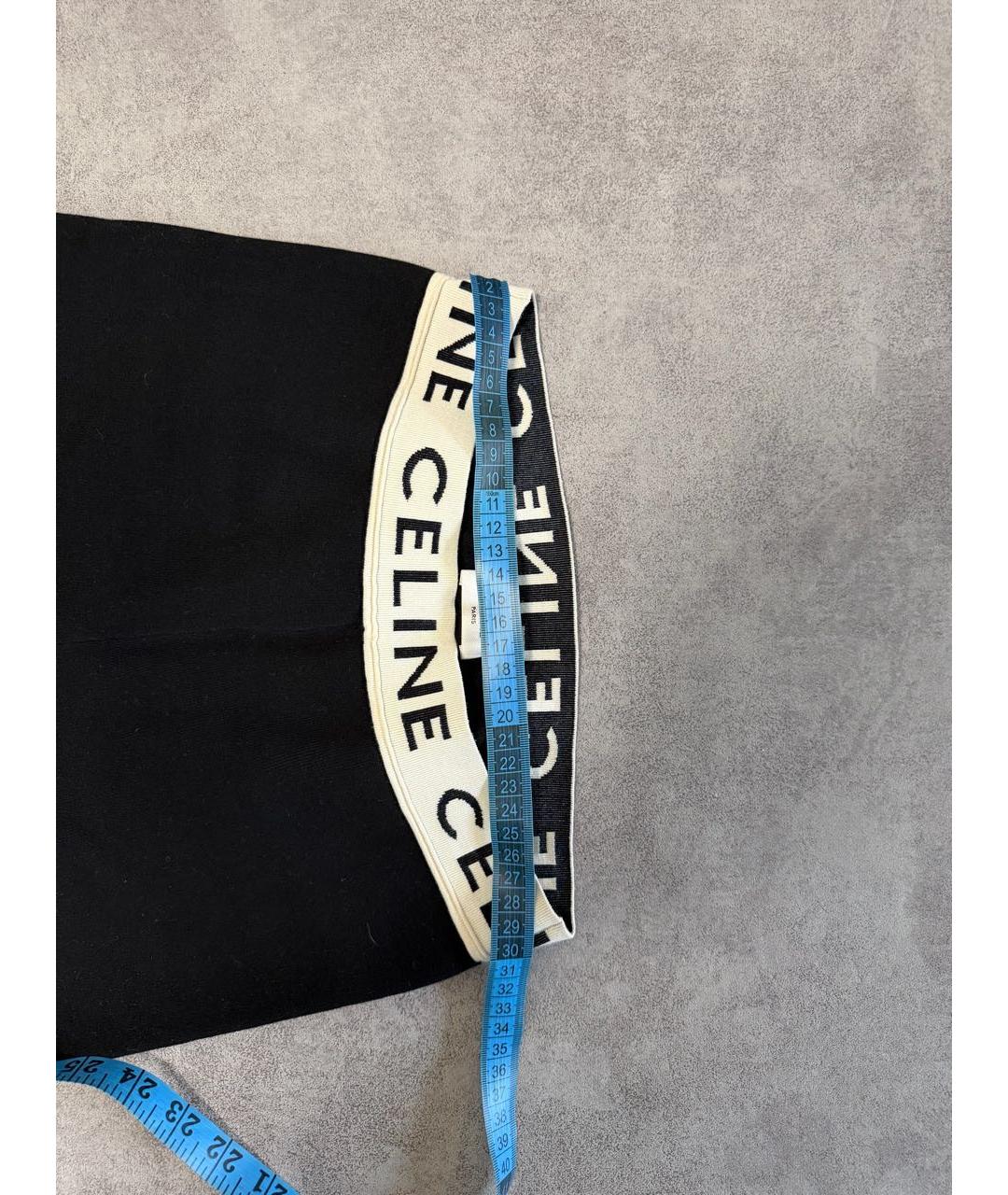 CELINE Черные леггинсы и велосипедки, фото 3