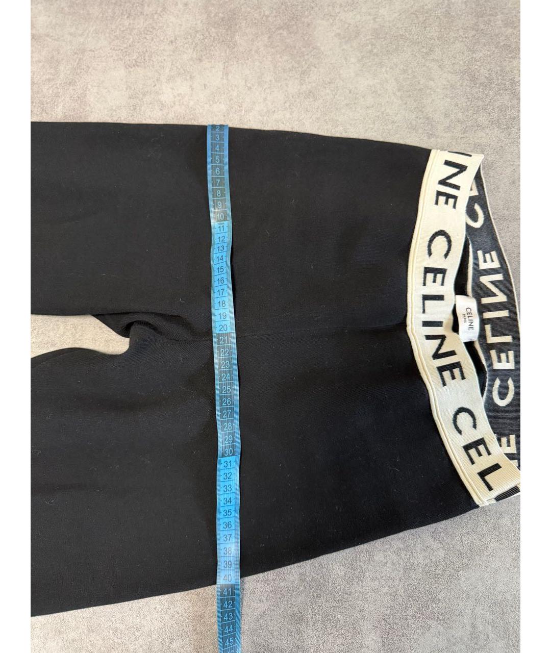 CELINE Черные леггинсы и велосипедки, фото 6