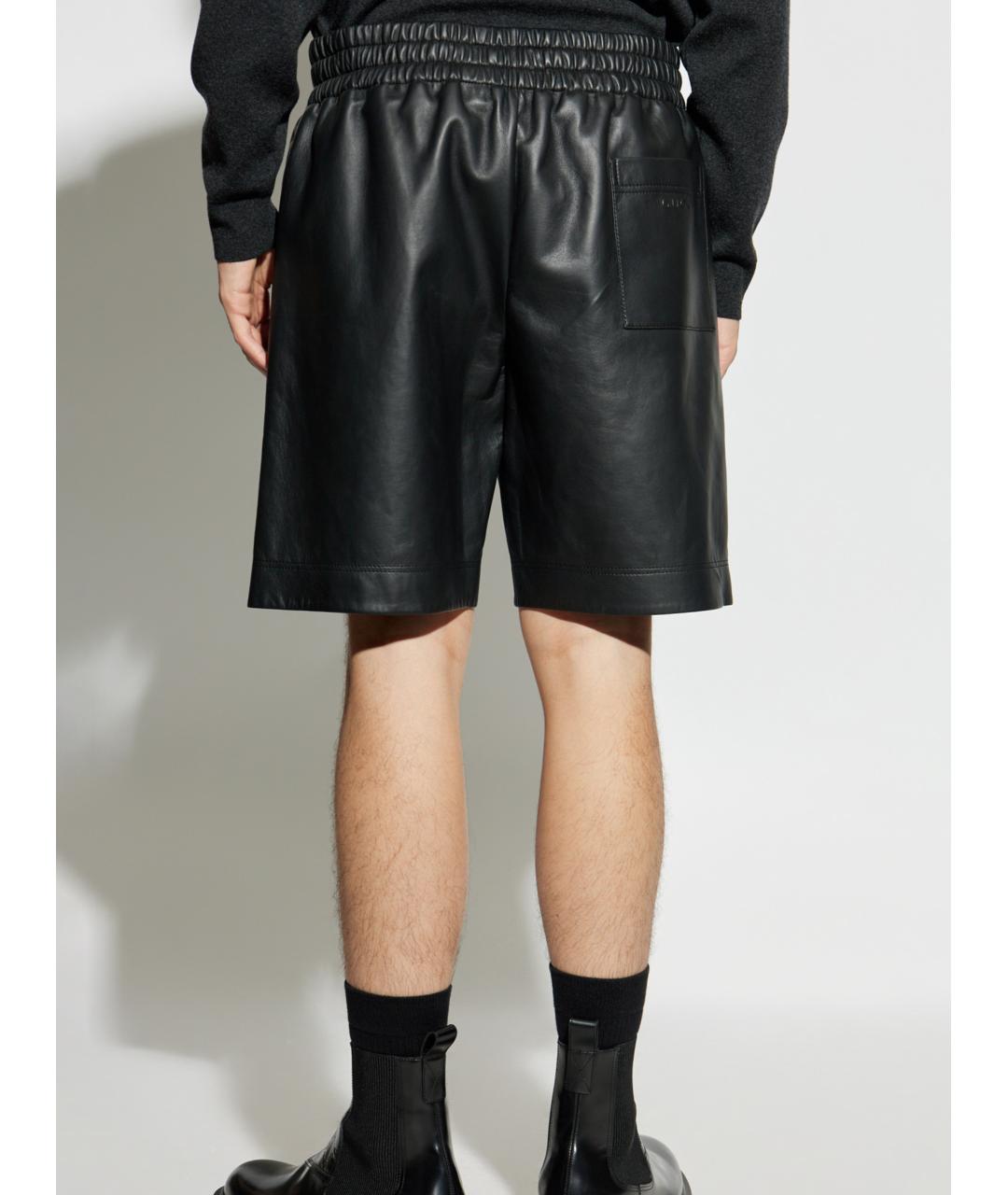 GUCCI Черные кожаные шорты, фото 3