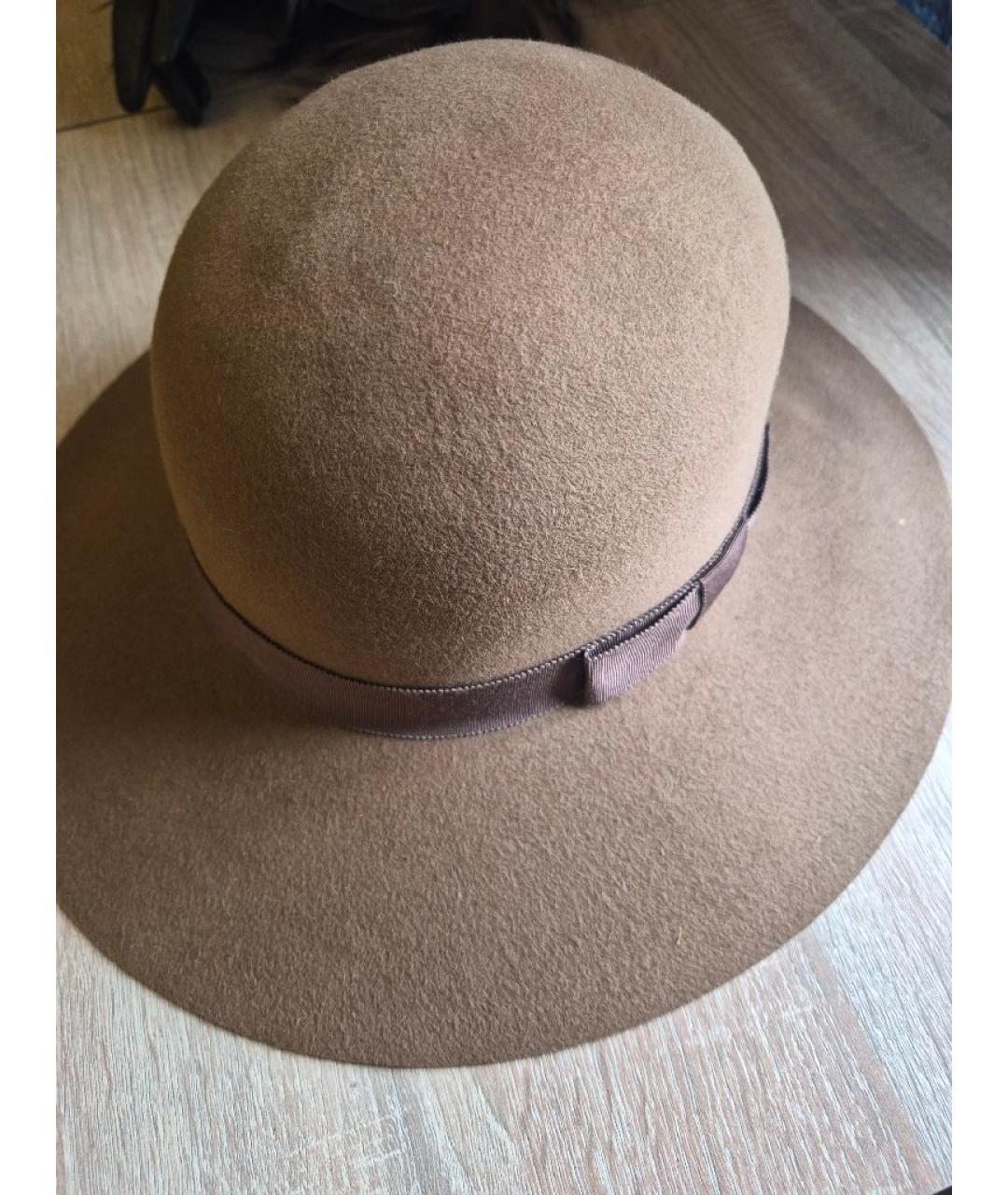 LANVIN Коричневая бархатная шляпа, фото 1
