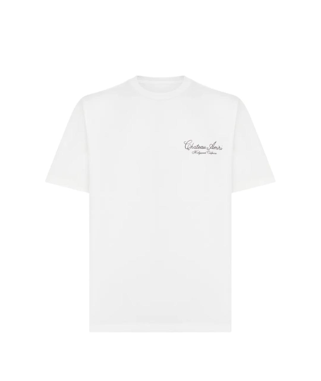 AMIRI Белая хлопковая футболка, фото 4