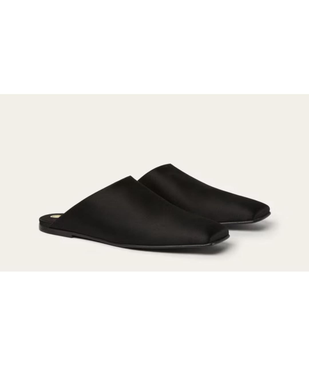 LORO PIANA Черные текстильные мюли, фото 2