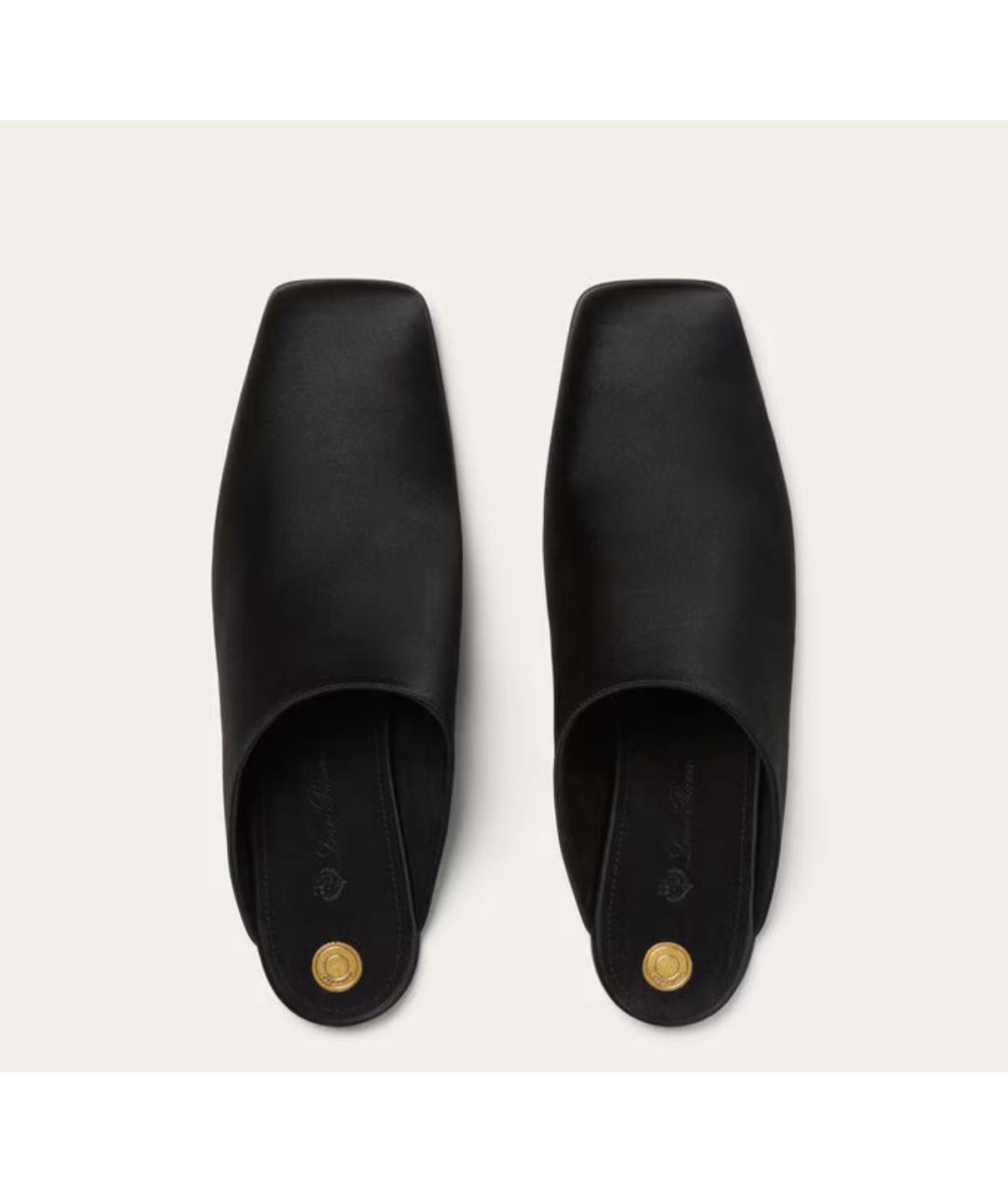 LORO PIANA Черные текстильные мюли, фото 5