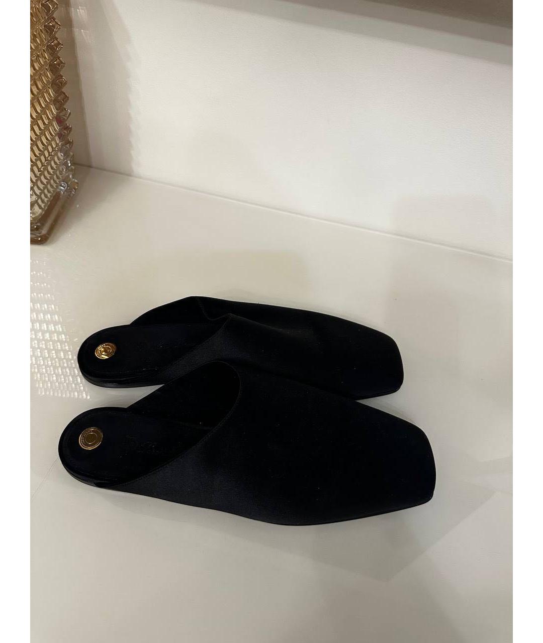 LORO PIANA Черные текстильные мюли, фото 6