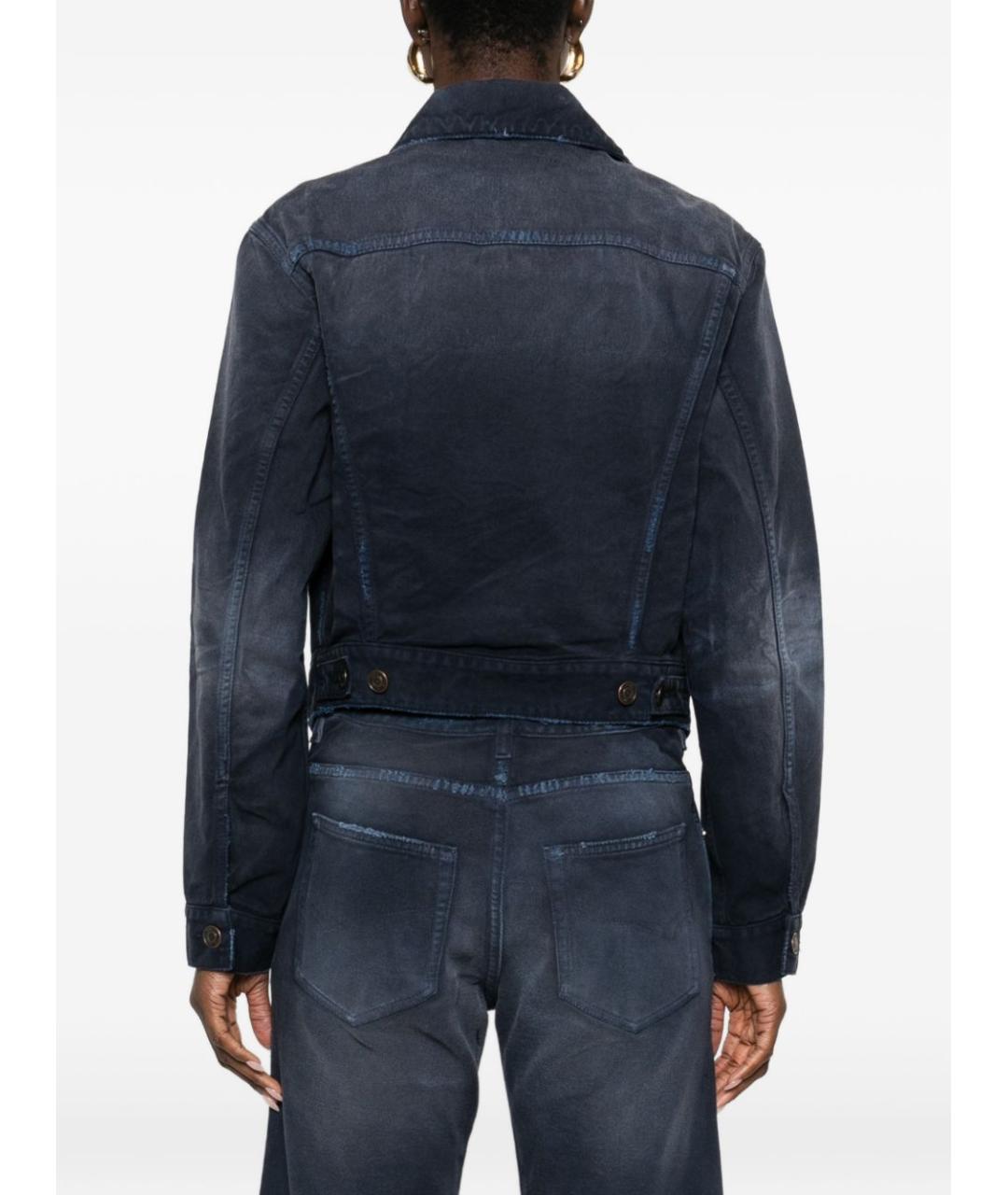 BALENCIAGA Темно-синяя хлопковая куртка, фото 4