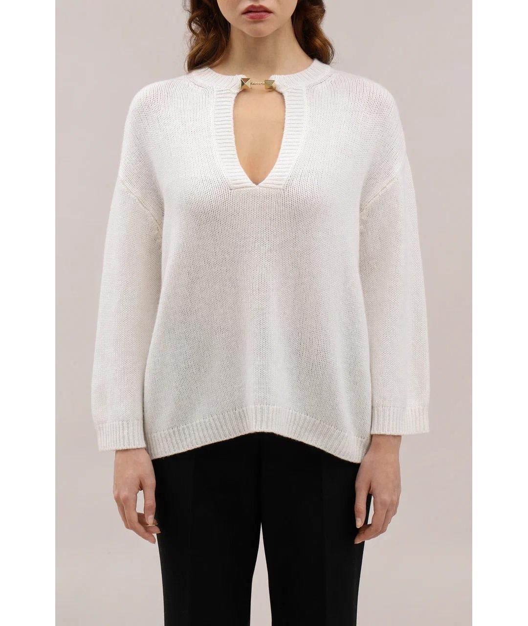 VALENTINO Белый кашемировый джемпер / свитер, фото 2