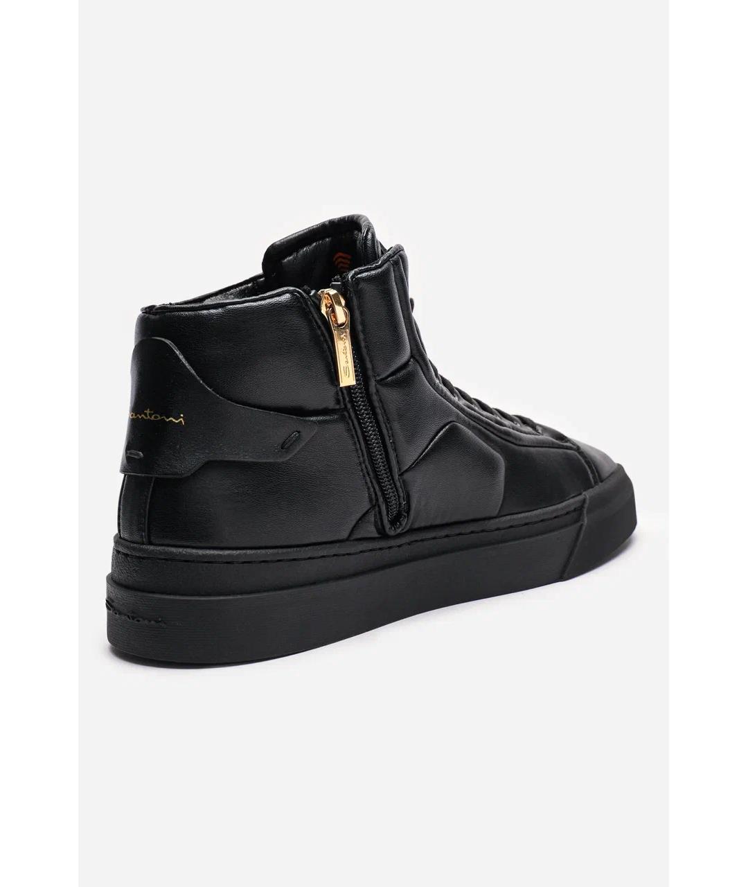 SANTONI Черные кроссовки, фото 5