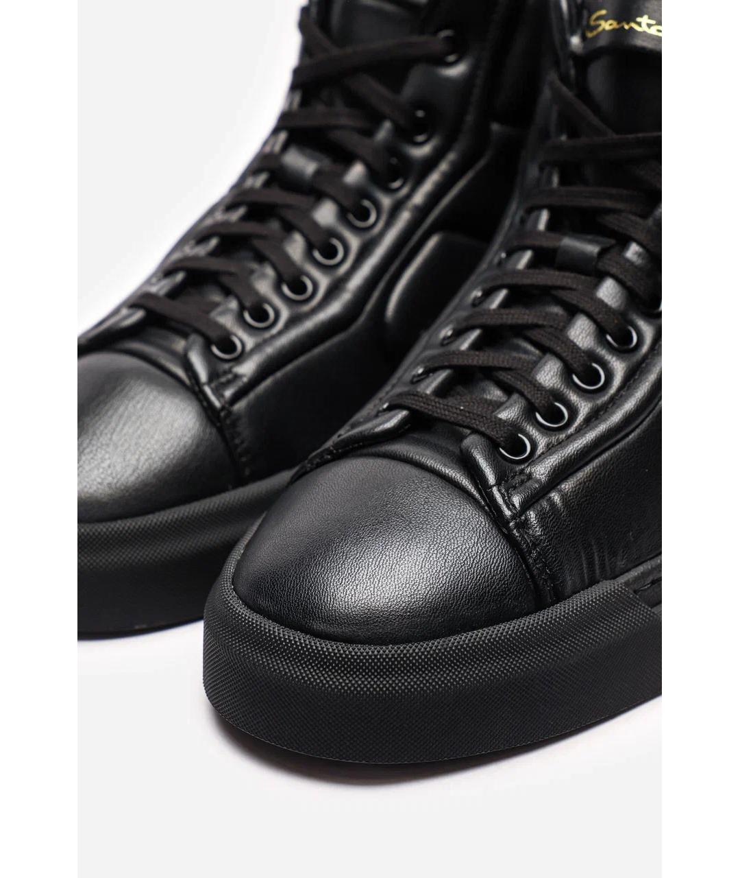 SANTONI Черные кроссовки, фото 3