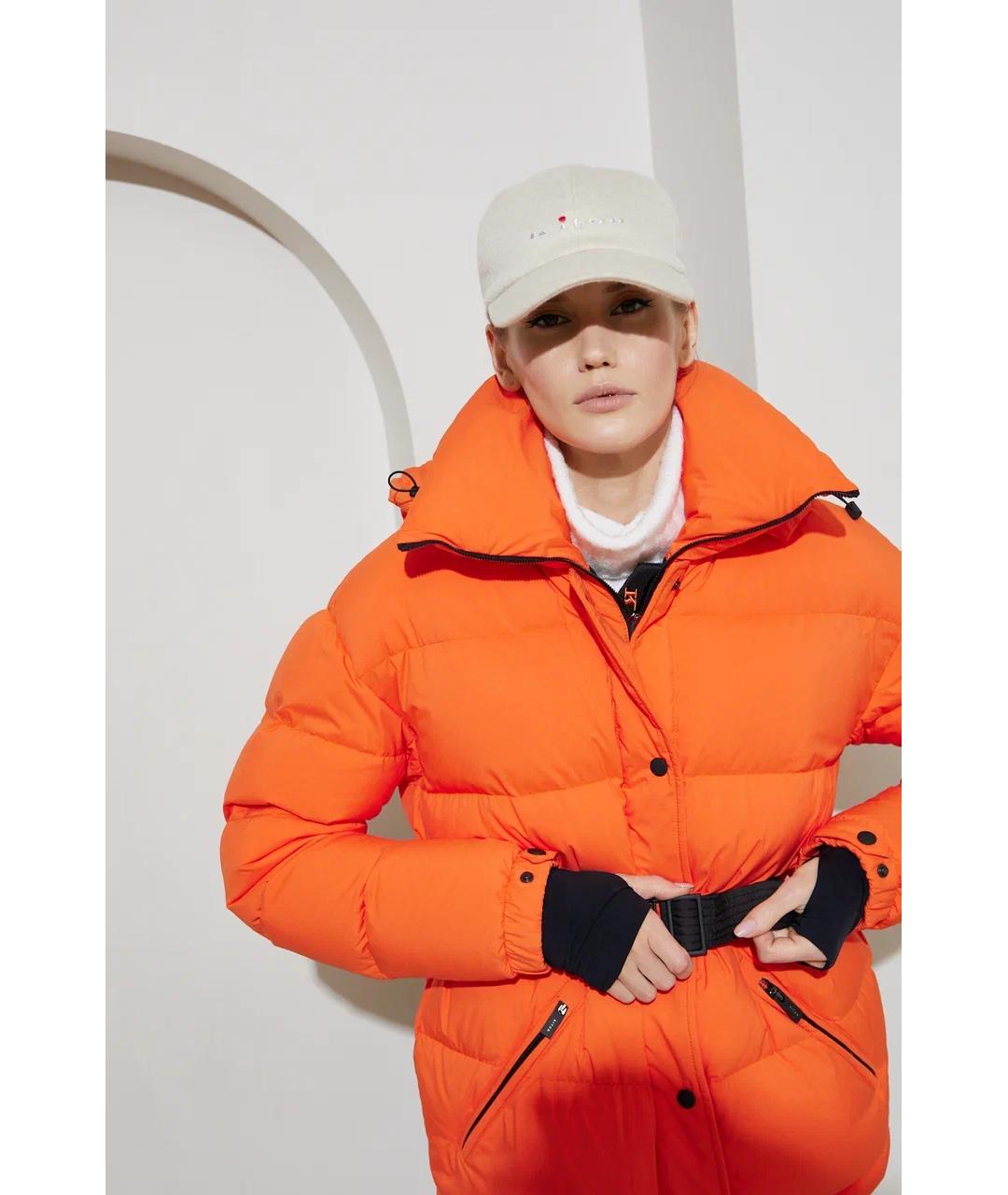 KITON Оранжевый полиэстеровый пуховик, фото 6