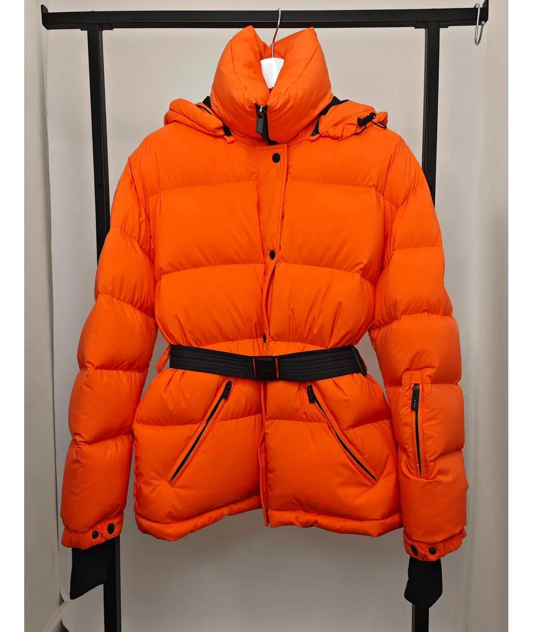 KITON Оранжевый полиэстеровый пуховик, фото 8