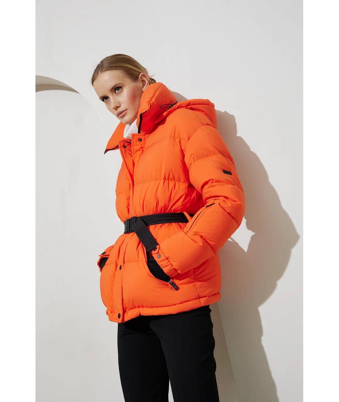 KITON Оранжевый полиэстеровый пуховик, фото 7