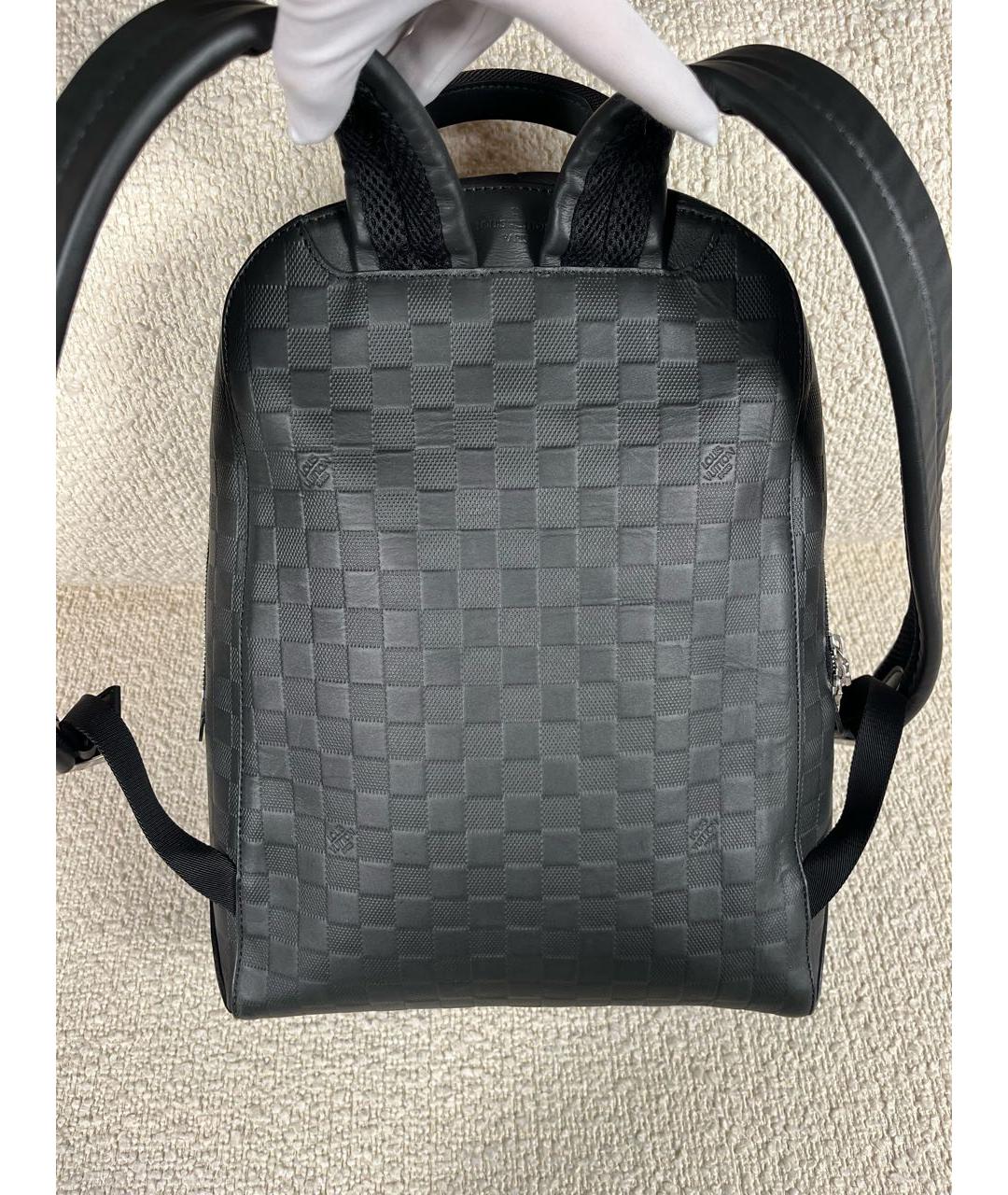 LOUIS VUITTON Черный кожаный рюкзак, фото 3