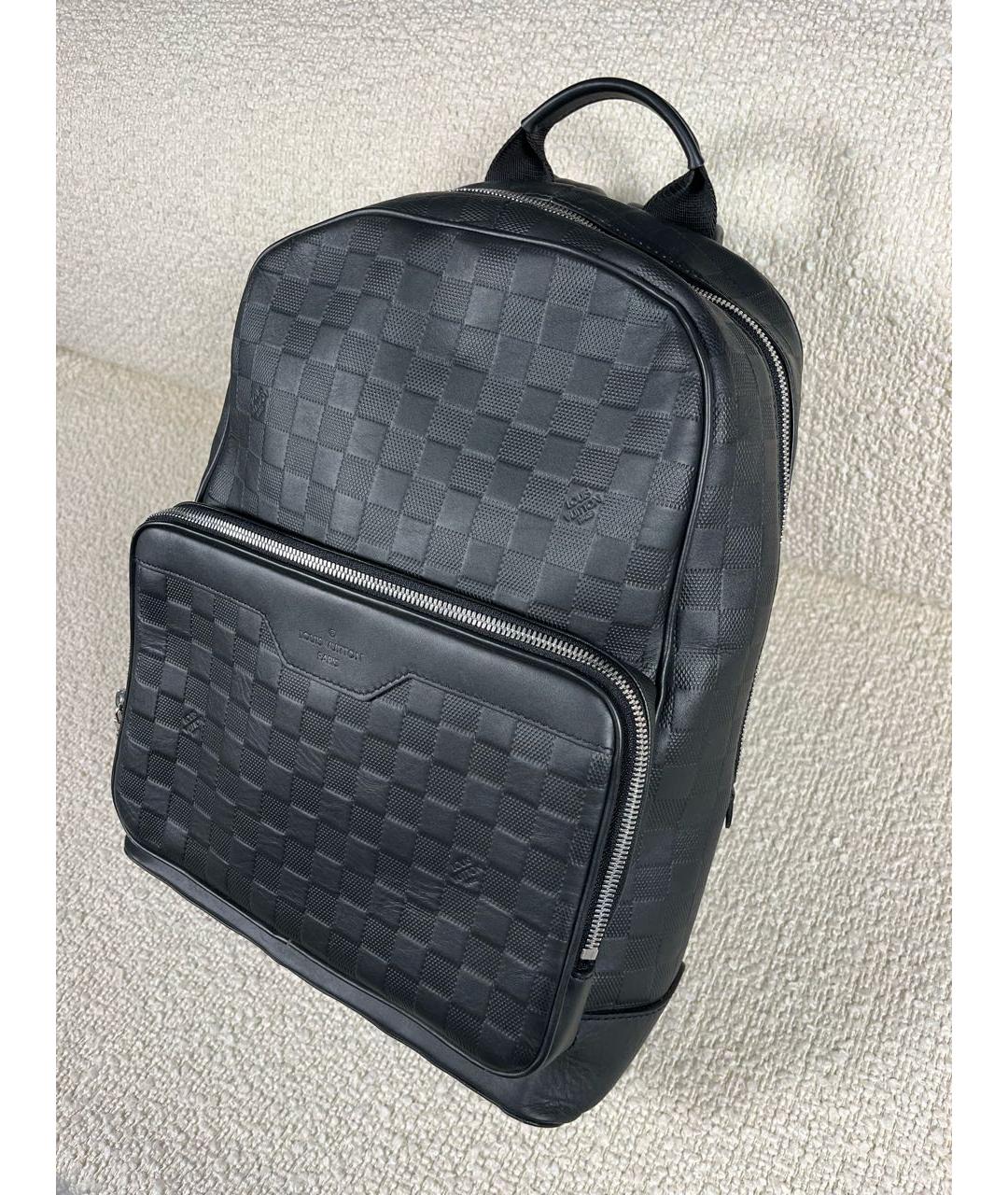 LOUIS VUITTON Черный кожаный рюкзак, фото 5