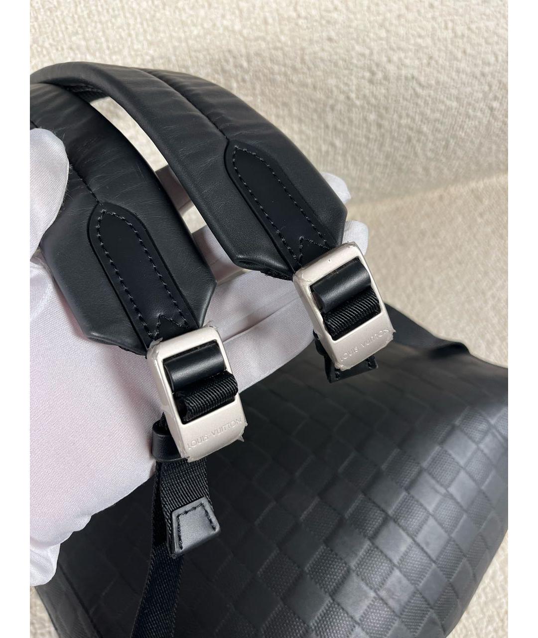 LOUIS VUITTON Черный кожаный рюкзак, фото 8