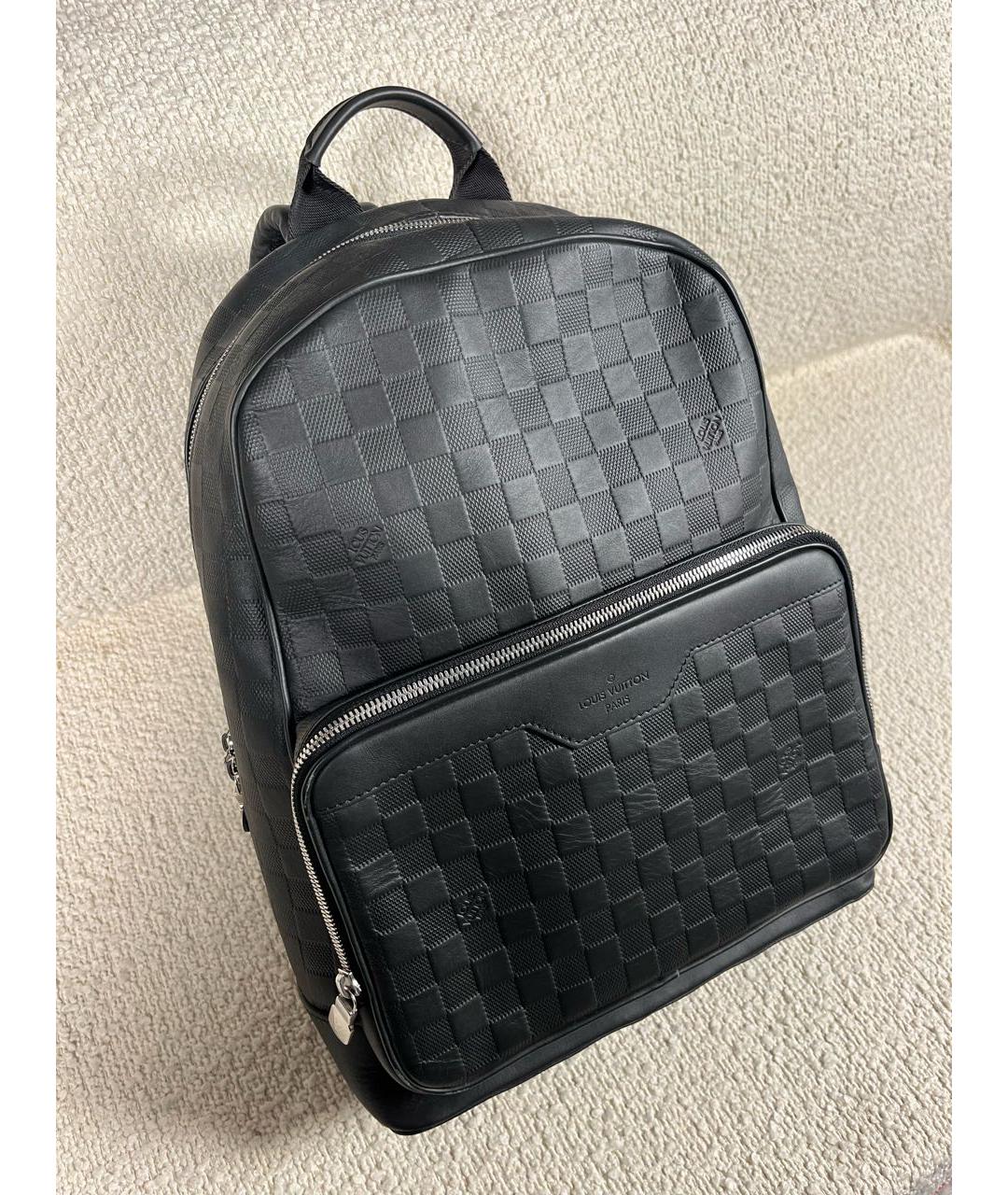 LOUIS VUITTON Черный кожаный рюкзак, фото 2