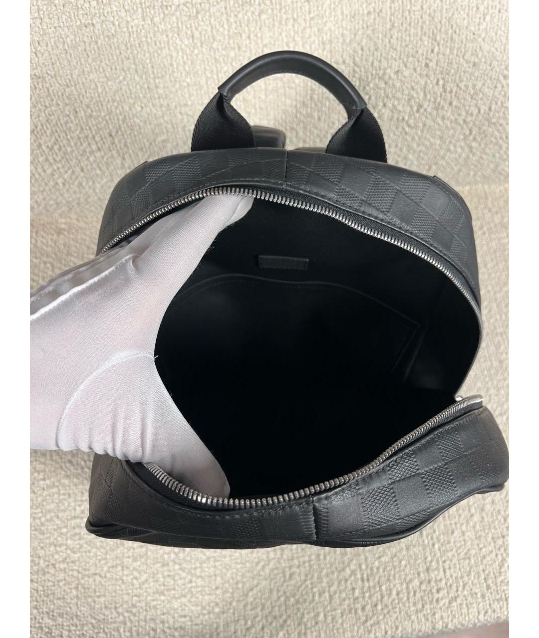 LOUIS VUITTON Черный кожаный рюкзак, фото 4