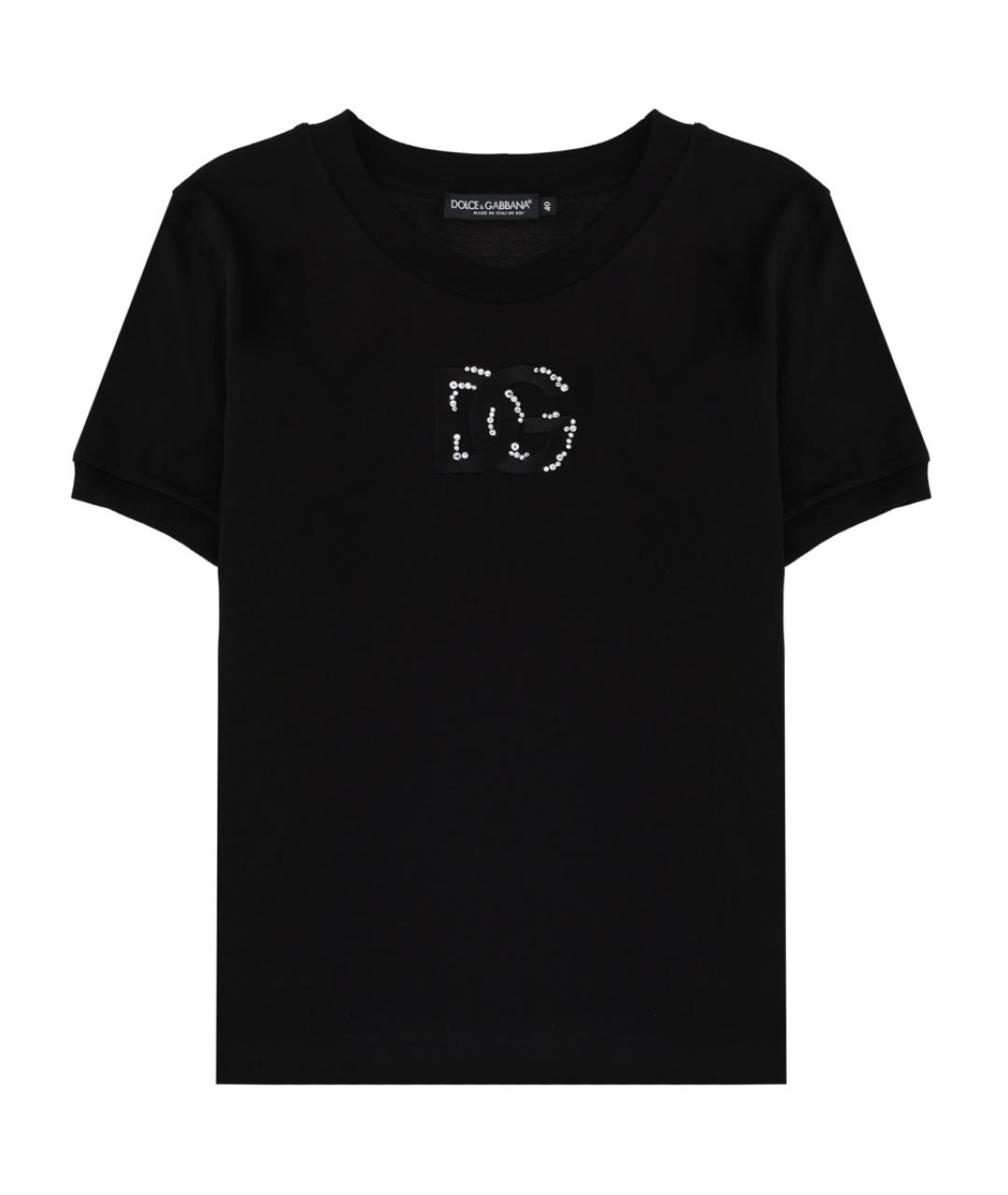 DOLCE&GABBANA Черная хлопковая футболка, фото 1