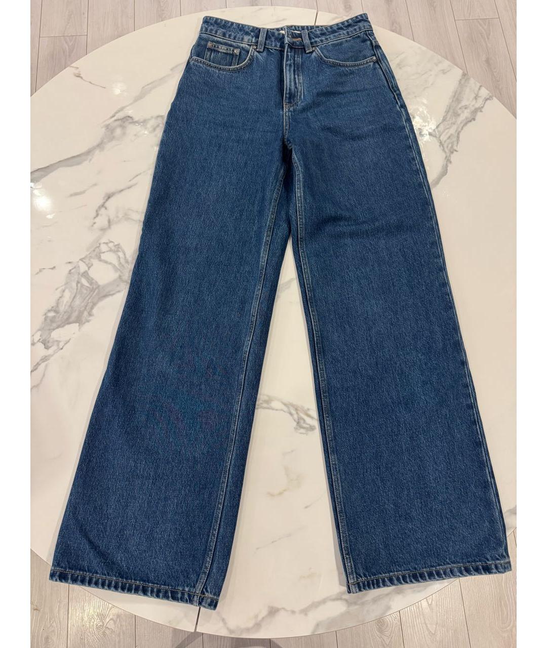 12 STOREEZ Синие хлопковые прямые джинсы, фото 8