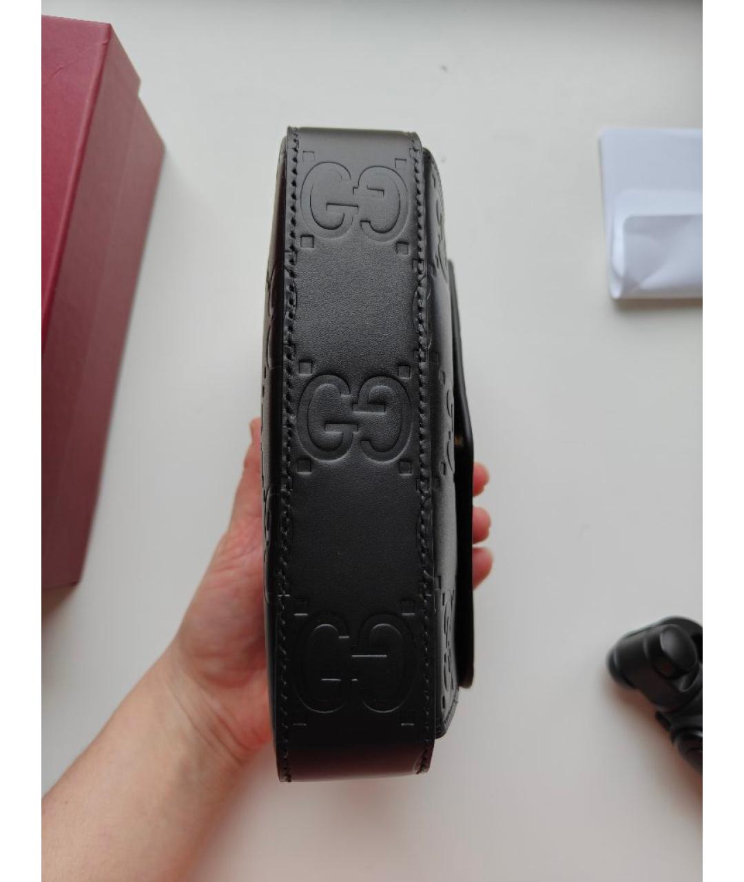 GUCCI Черная кожаная сумка через плечо, фото 8