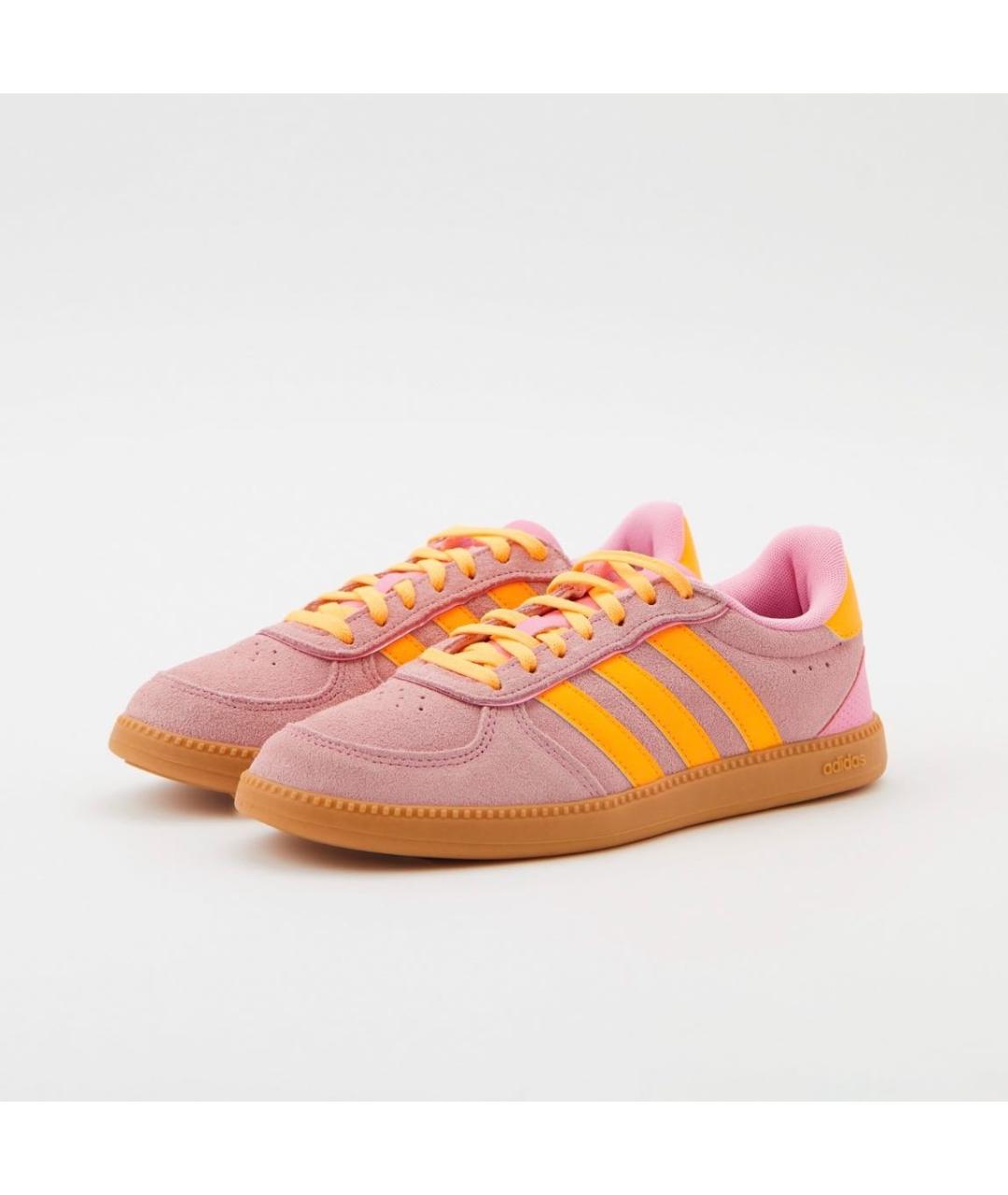 ADIDAS Розовые замшевые кроссовки, фото 2
