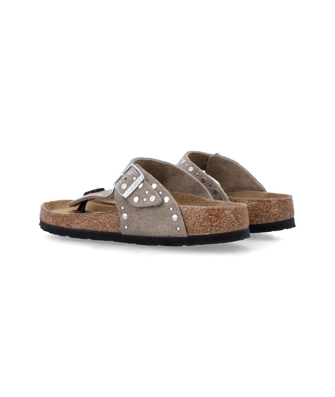BIRKENSTOCK Серые замшевые сандалии, фото 3