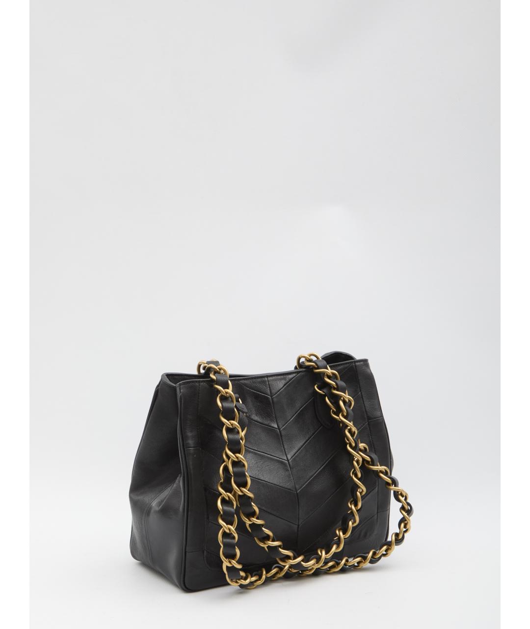 VALENTINO Черная кожаная сумка тоут, фото 2