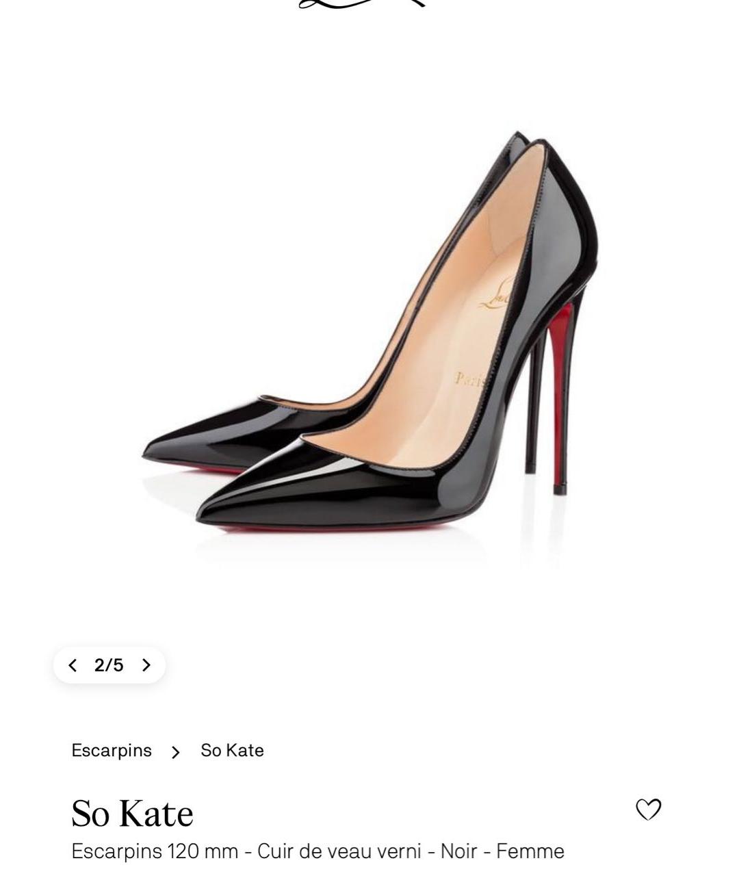 CHRISTIAN LOUBOUTIN Черные туфли, фото 2