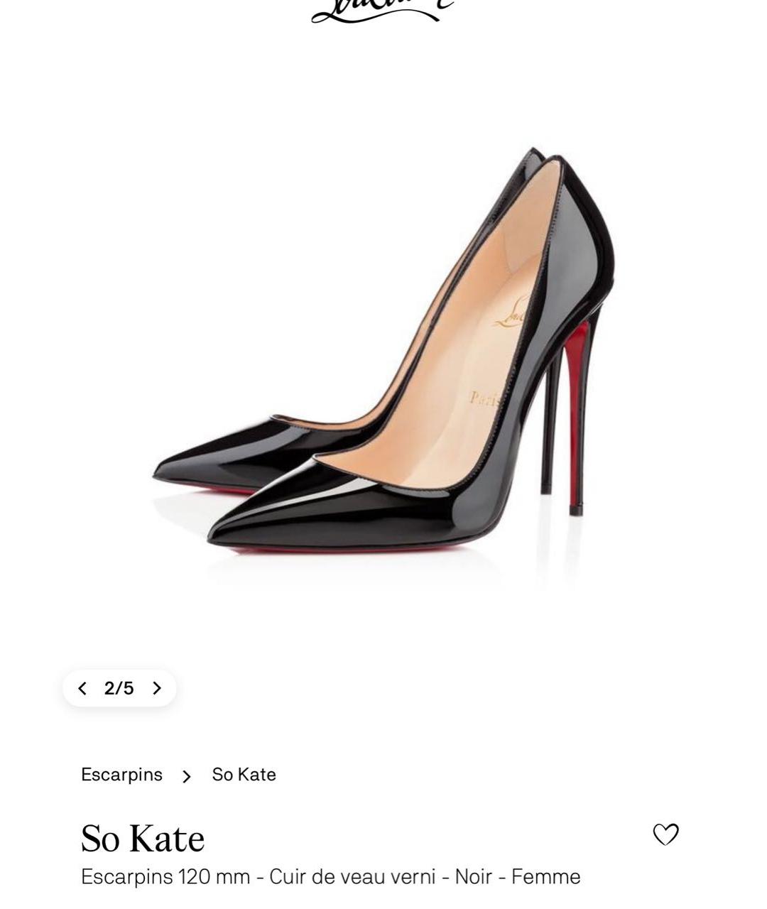 CHRISTIAN LOUBOUTIN Черные туфли, фото 3