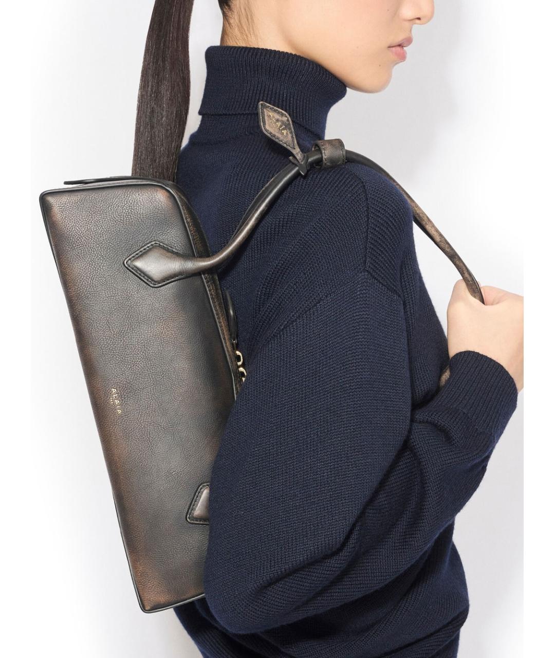 ALAIA Коричневая кожаная сумка тоут, фото 2