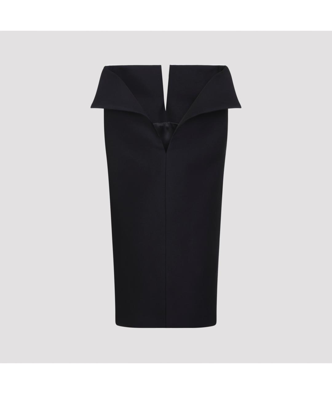 BALENCIAGA Черное шерстяное коктейльное платье, фото 3