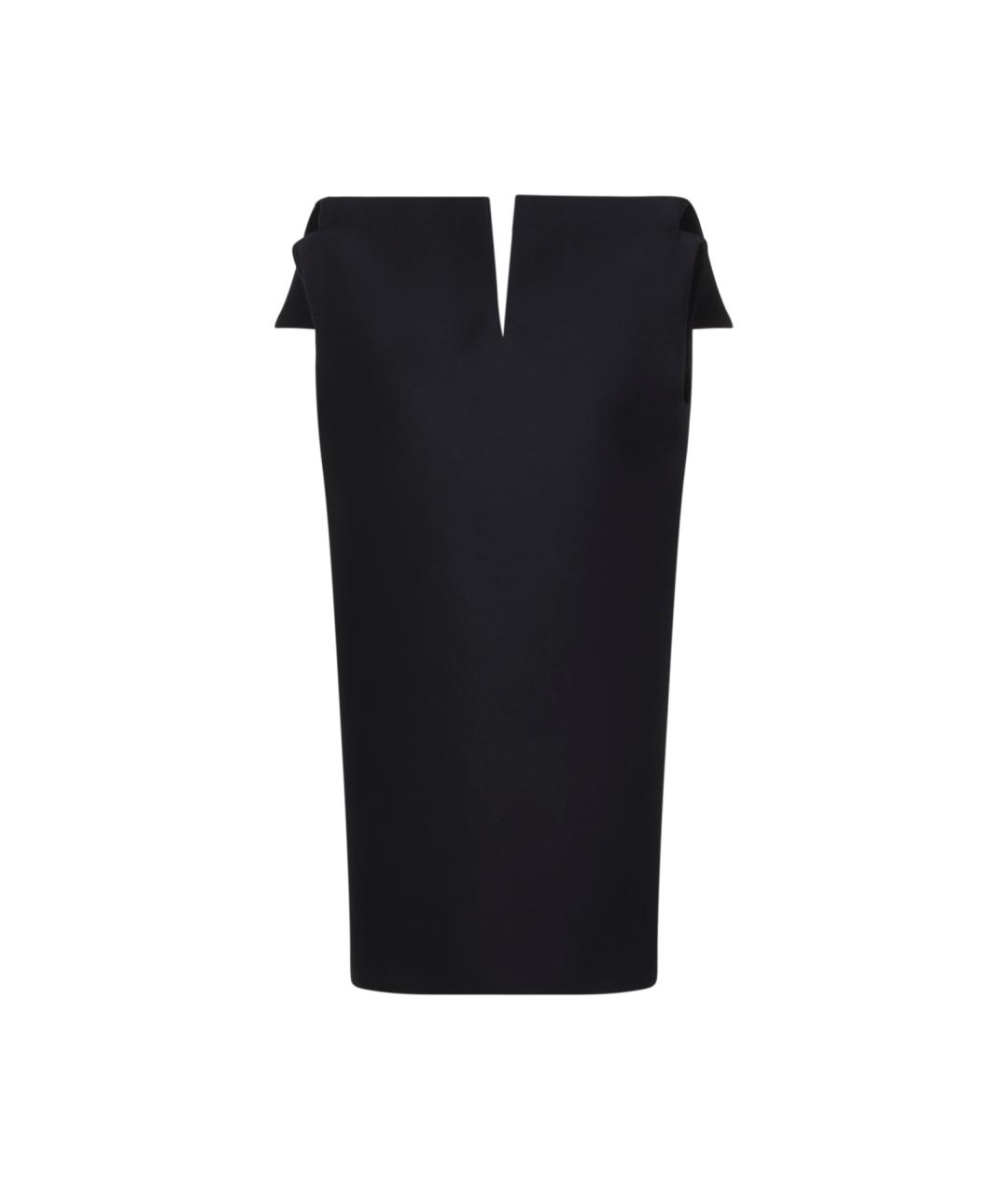 BALENCIAGA Черное шерстяное коктейльное платье, фото 1